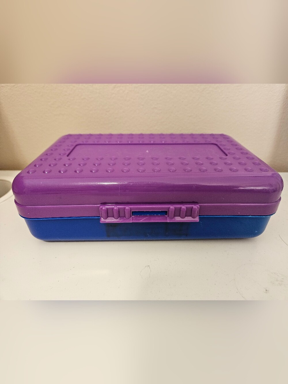 Spacemaker pencil case purple and blue